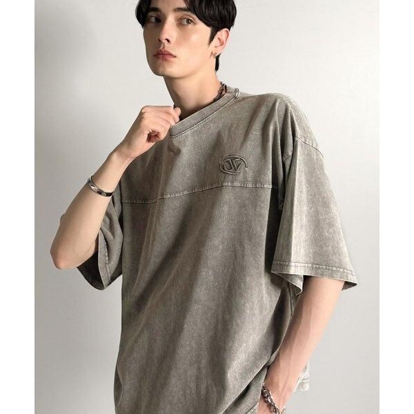 《JaVa ジャバ別注》綿100%パウダーブリーチヴィンテージ加工 ナンバリングTシャツ（半袖）