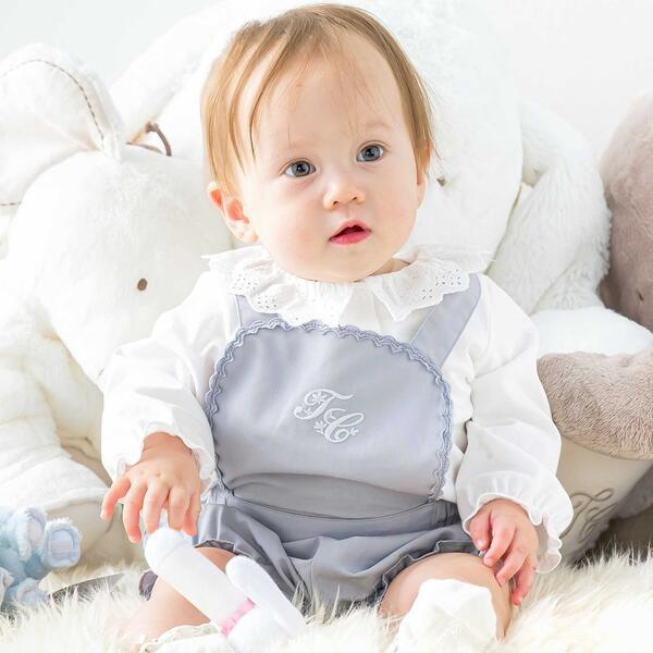 ロゴ刺しゅうレースサロペットベビー(80-90cm)