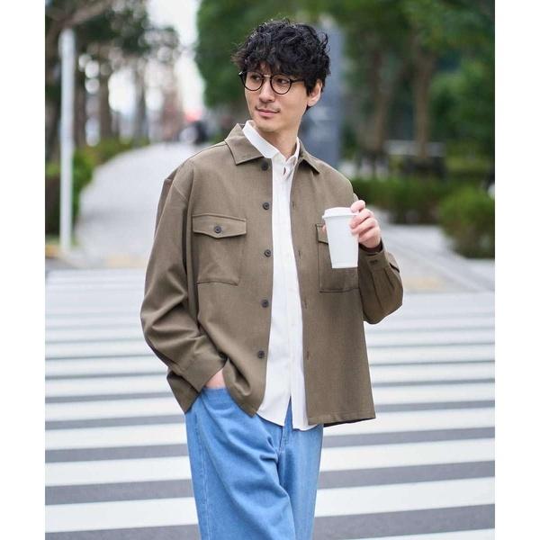 【イージーケア/シワになりにくい】ダブルポケットシャツ 秋リライト【洗濯機で洗える/ストレッチ】