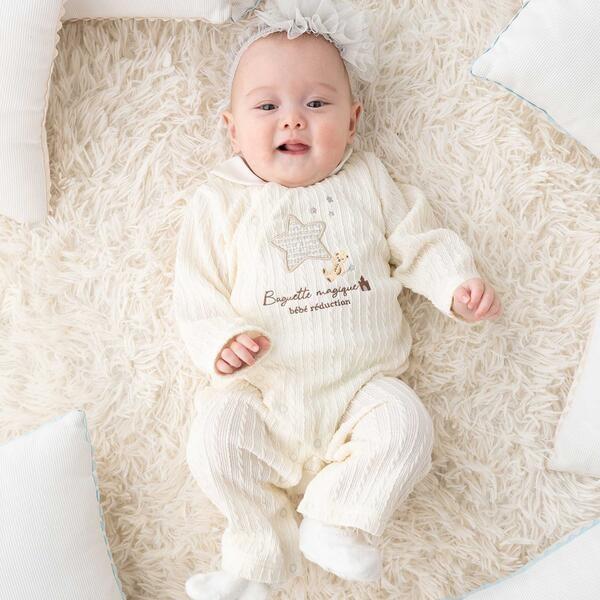 【お揃い】ケーブルニットクマカバーオール(70~80cm)