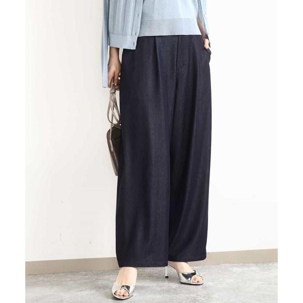 ソフトデニムライクバレルパンツ/洗える