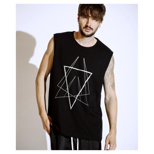 ジオメトリックプリントスリーブレスBIG-PO(プルオーバー)