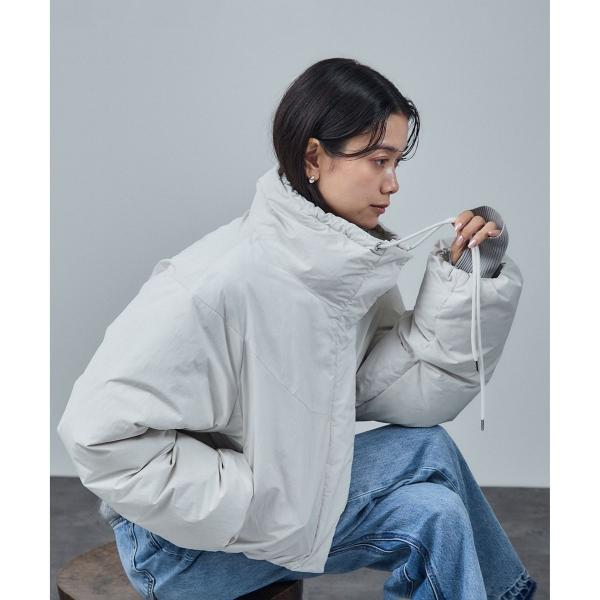 [GREENDOWN（グリーンダウン）]クロップドダウンブルゾン/ 撥水加工