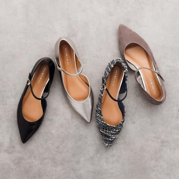 シルエットがきれい＆ストラップ【卑弥呼25AW】サイドオープンメリージェーンパンプス/651301