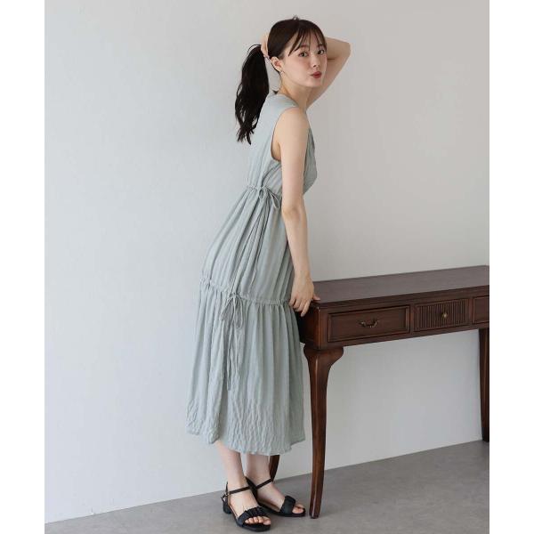 サイドリボンカシュクールティアードワンピース