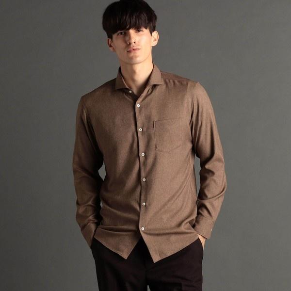 ウーリーツイード カッタウェイカラーシャツ