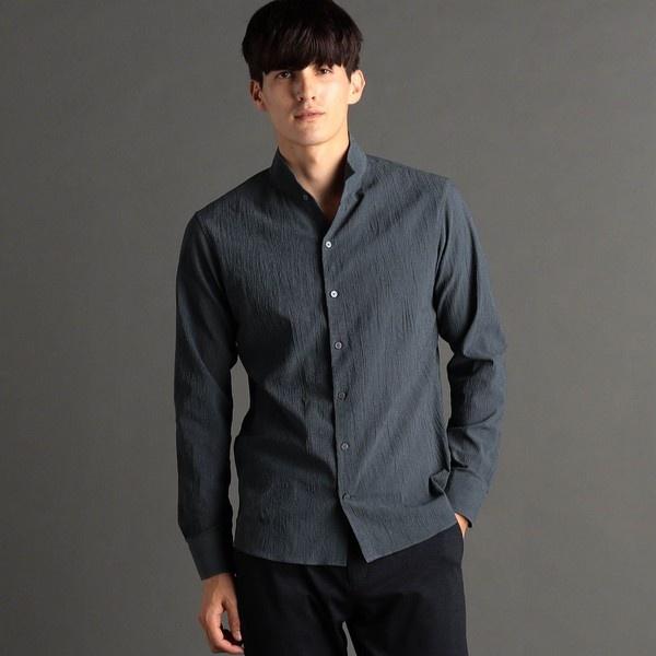 トリコットワッシャー スタンドカラーシャツ