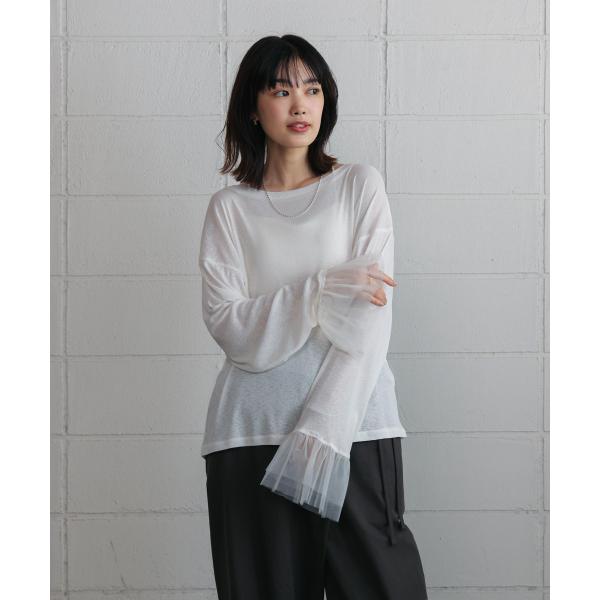 【WEB限定】チュールペプラム袖プルオーバー