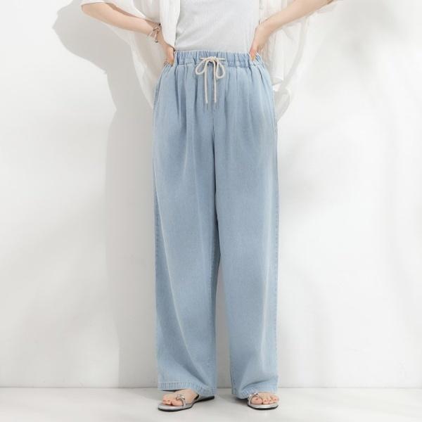 暑い夏も軽やかに デニムイージーワイドパンツ
