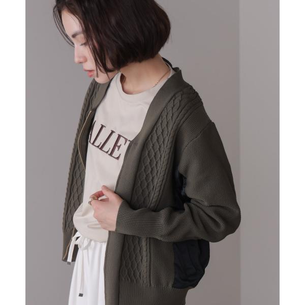 ケーブル布帛ドッキングＺＩＰブルゾン