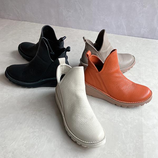 軽量 レザー シンプルデザイン 2WAYブーツ 日本製