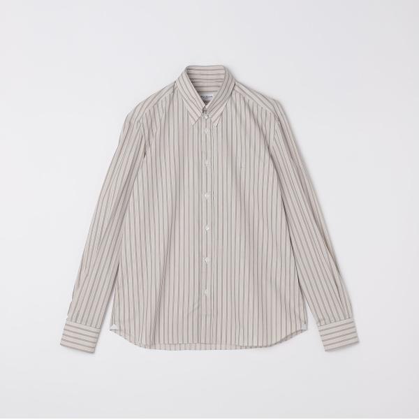 【SHIPS別注】Errico Formicola: LUCA タブ オルタネイトストライプ シャツ