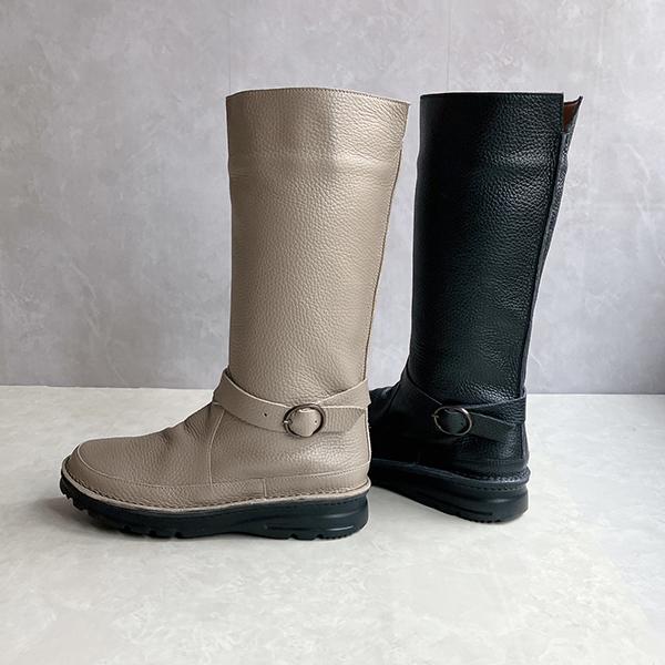 軽量 レザー ハーネスデザインロングブーツ 日本製