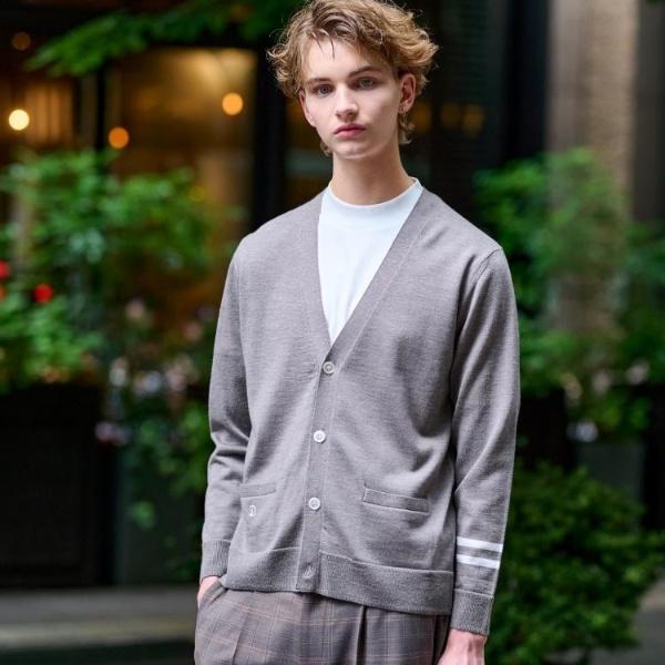 ウォッシャブルファインメリノ ニットカーデ