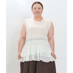 【大きいサイズ】うすひやフリルＴＫ