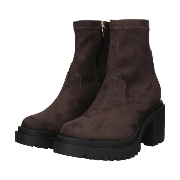 25秋冬新作◆Round About◆8cmヒール◆厚底ラギットソールストレッチブーツ