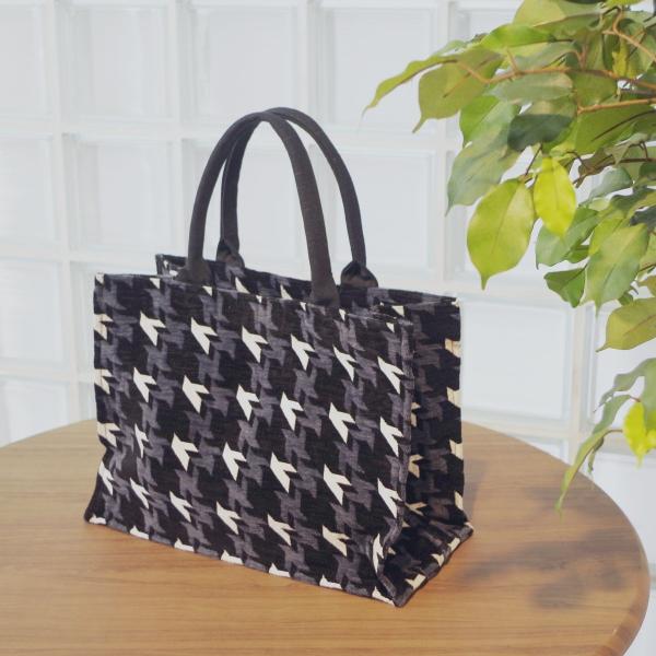 【SHIPS別注】BINDU:ハウンドトゥース ジャカード バッグ
