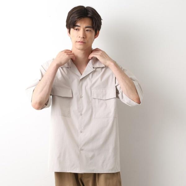 CAVEダブルフラップ半袖シャツ【吸水速乾／ストレッチ／洗濯機OK】