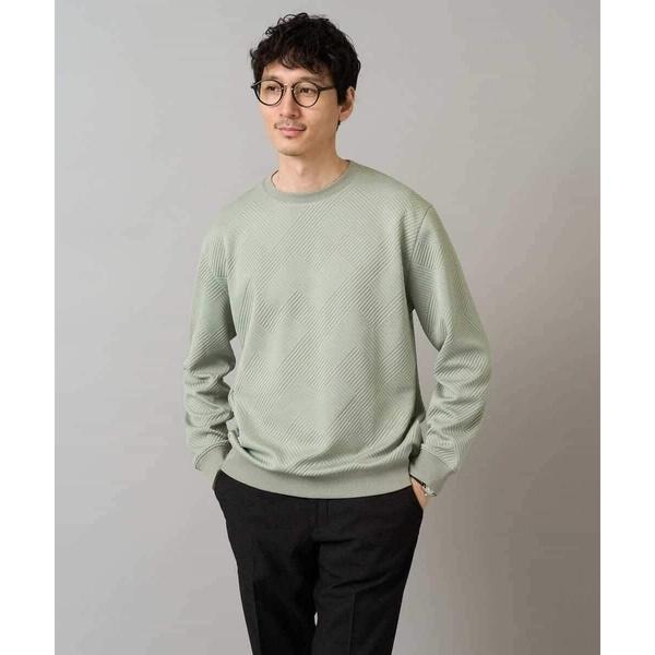 幾何ジャカードセミワイドシルエットプルオーバー【毛玉になりにくい/洗濯機で洗える】