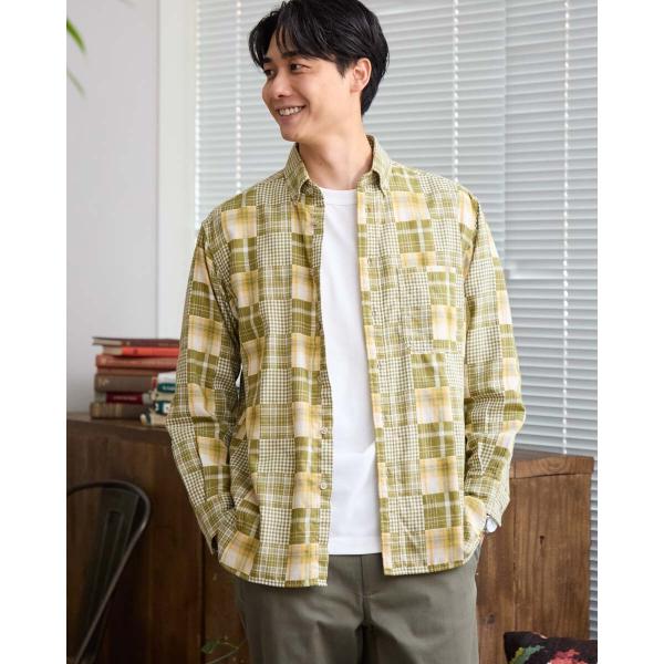 パッチワークシャツ