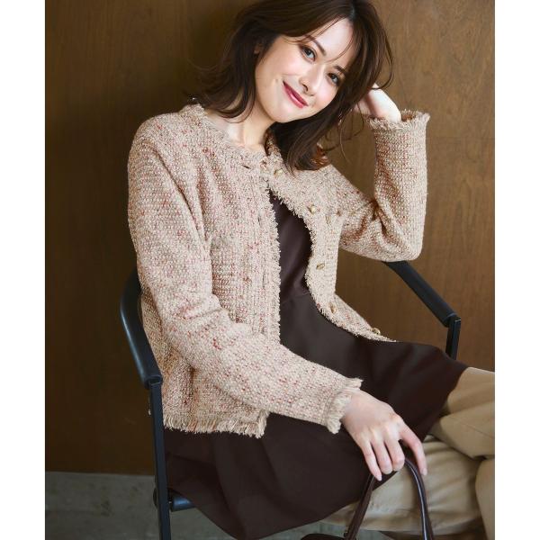 【見上愛さん着用/GLOW11月号掲載】ツイード ニット ジャケット
