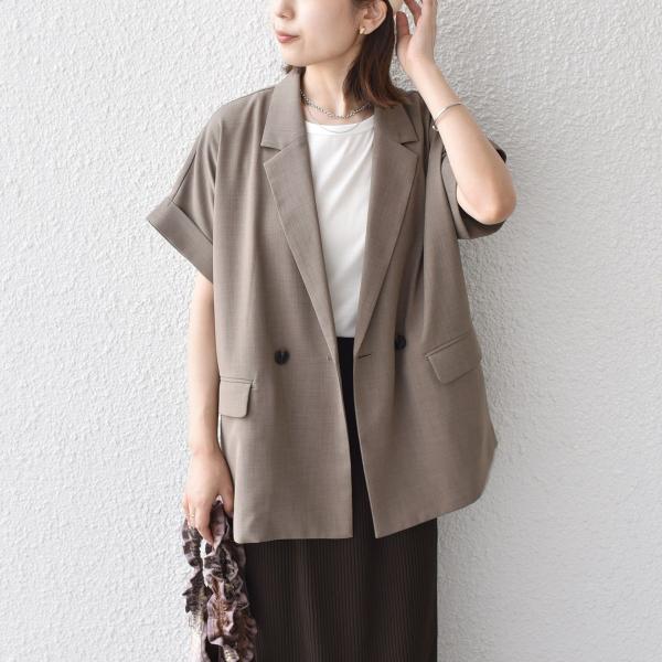 SHIPS Colors:〈手洗い可能〉クリスピー ショートスリーブ ジャケット