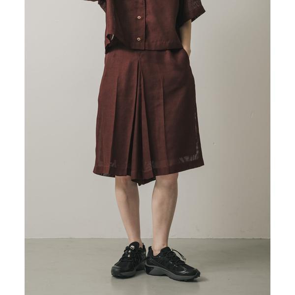 リネンライクメッシュバミューダ