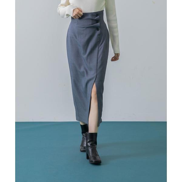 ボタンディテールスカート