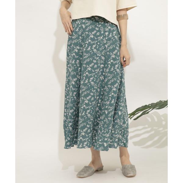 フラワープリントフレアスカート