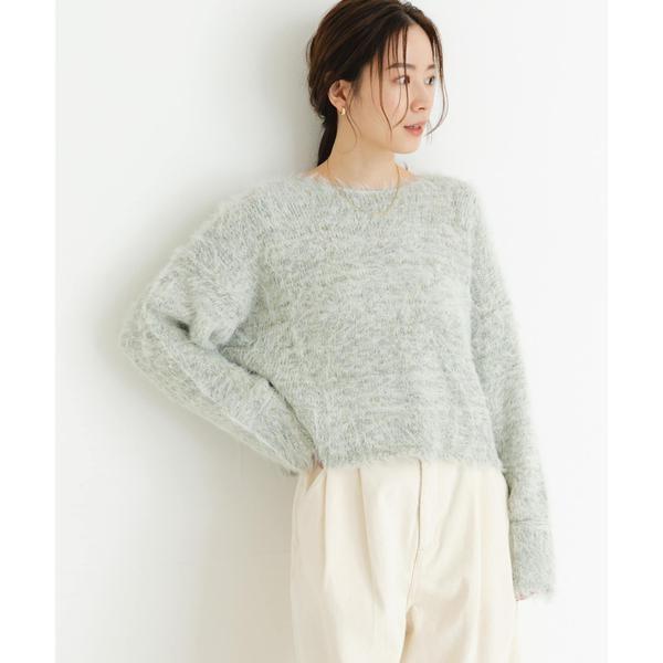 ラメミックスシャギーニット