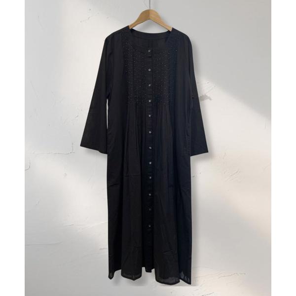 【大きいサイズ】15号(3L) INDESIGN ビーズラインピンタックワンピース