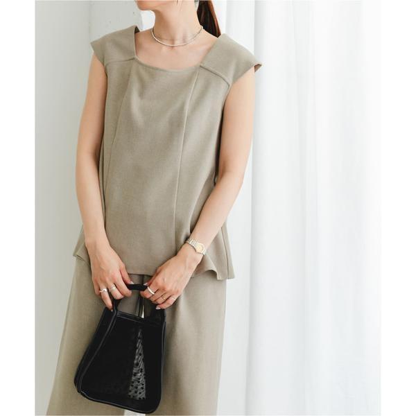 『UR TECH DRYLUXE』F by ROSSO　フレンチブラウス+ワイドパンツ