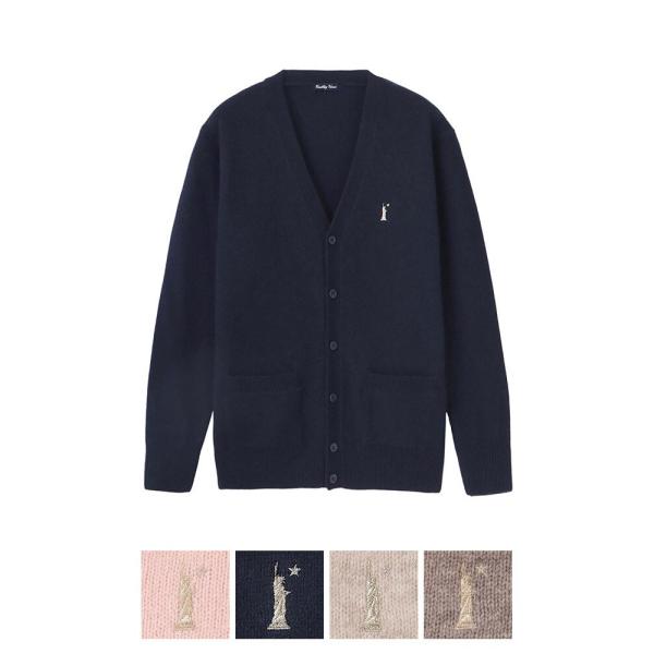 Venus ラムウールカーディガン〈7G/シャンパン女神〉【スクール】【学生】【通学】