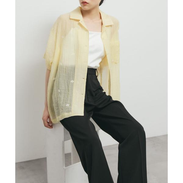 エンブロイダリーシアーシャツ