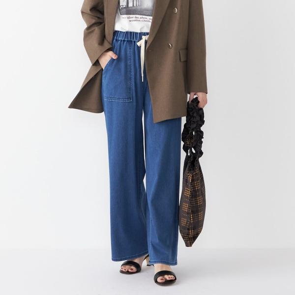 SHIPS Colors:〈洗濯機可能〉カットデニム ドロスト パンツ◇