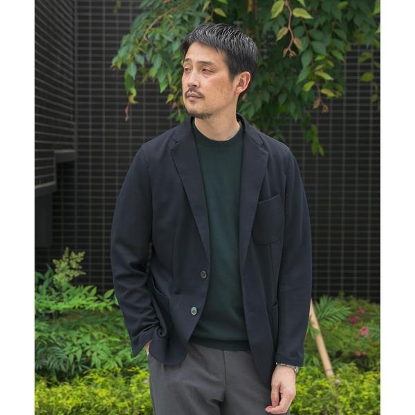 『イージーケア/速乾』LIFE STYLE TAILOR　メランジニットイージージャケット
