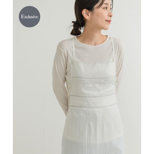 『別注』olu’ment×DOORS　コットンモス刺繍ワンピース