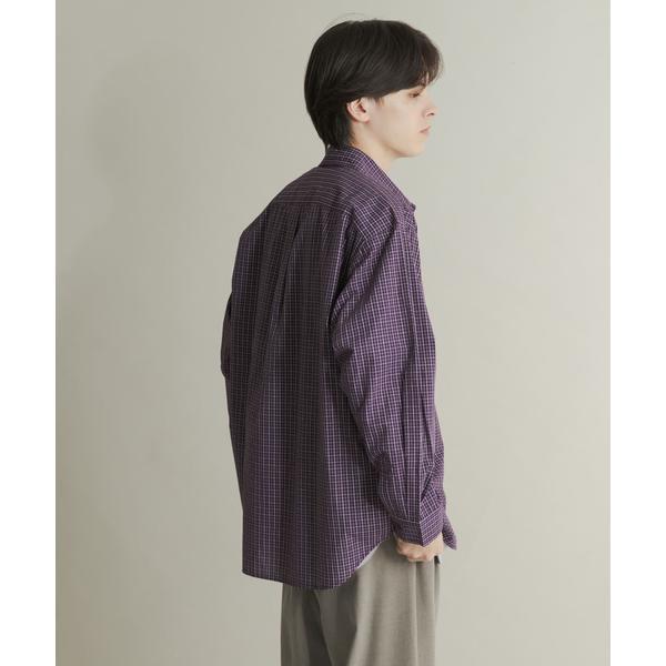 マイクログラフチェックロングスリーブシャツ