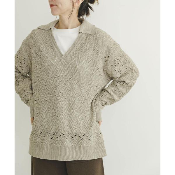 スキッパーニットプルオーバー