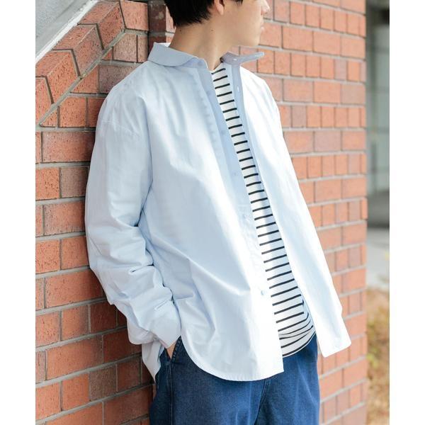 ブロード ラウンドカラーシャツ