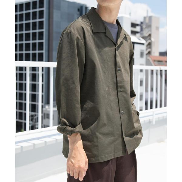 ペーパータッチオープンカラーシャツ
