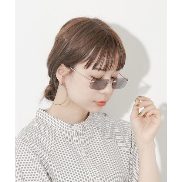 リムレスカラーサングラス