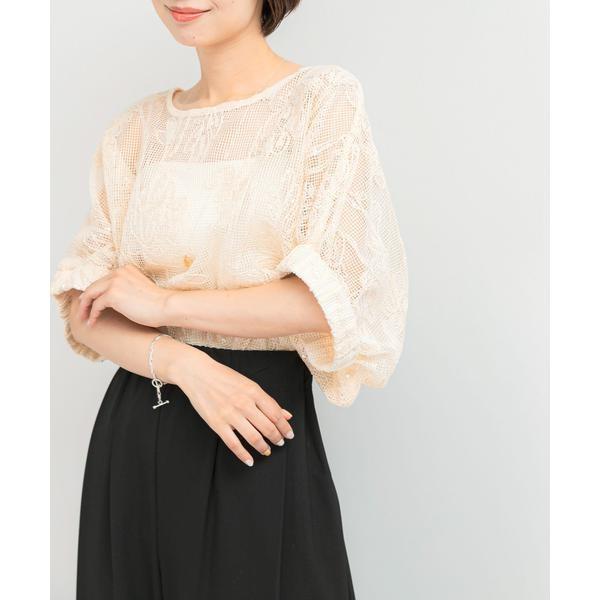 TORRAZZO DONNA　Botanical pattern spangle blouse