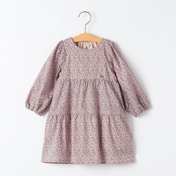 SHIPS KIDS:80〜90cm / フラワー ティアード ワンピース