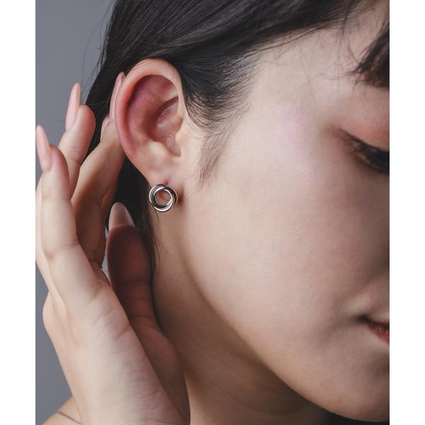 Os　-オズ-　サークルウェーブ ピアス【金属アレルギー対応】