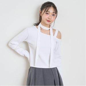 【DHOLIC】ボウタイつき長Tシャツの詳細画像2