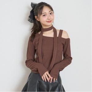 【DHOLIC】ボウタイつき長Tシャツの詳細画像3