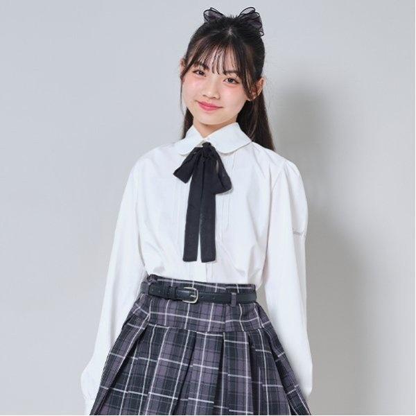 ボウタイつきシャツブラウス