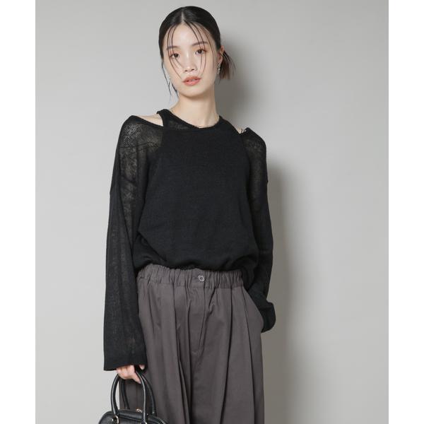 アメスリレイヤードデザインニット