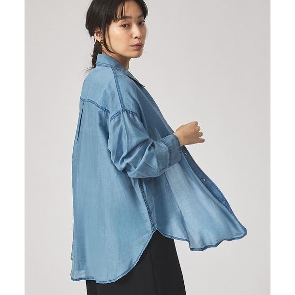 シアーデニムライクシャツ